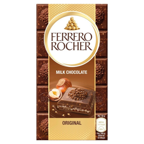 FERRERO ROCHER TABLET MILK CHOCOLATE G90 1x8x90G