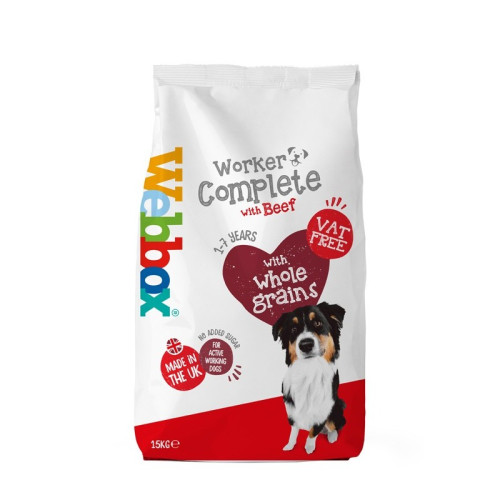 WEBBOX WORKER COMPLETE WITH BEEF 1-7Y DOG FOOD 1x15KG