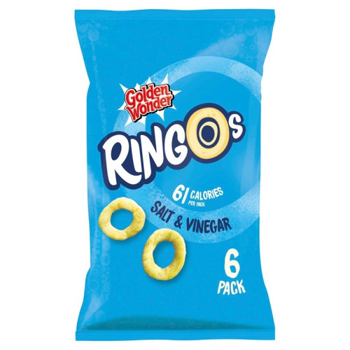 GOLDEN WONDER RINGOS SALT & VINEGAR CRISPS 1x18x40G PMP &Acirc;&pound;1