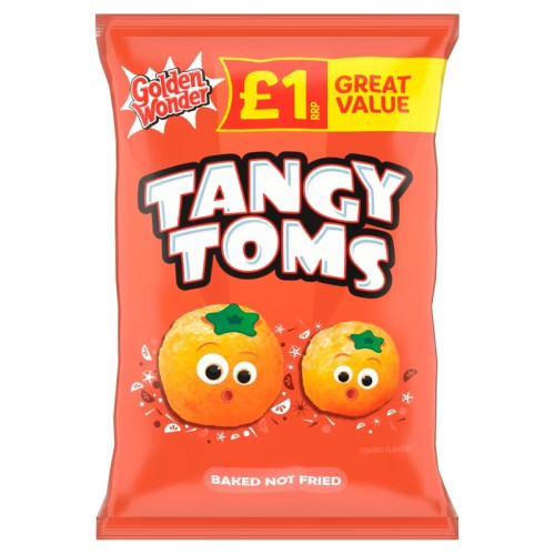 GOLDEN WONDER TANGY TOMS CRISPS 1x18x63G PMP &Acirc;&pound;1