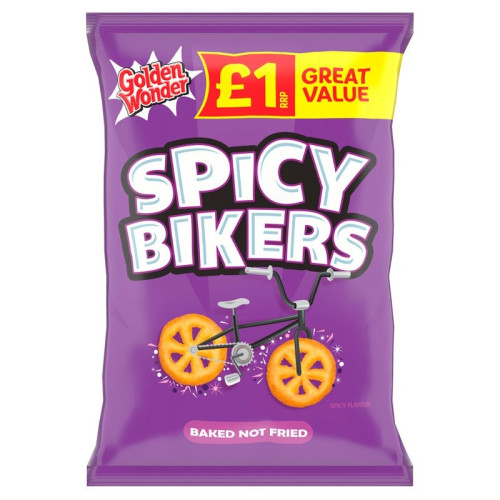GOLDEN WONDER BIKERS SPICY CRISPS 1x18x50G PMP &Acirc;&pound;1