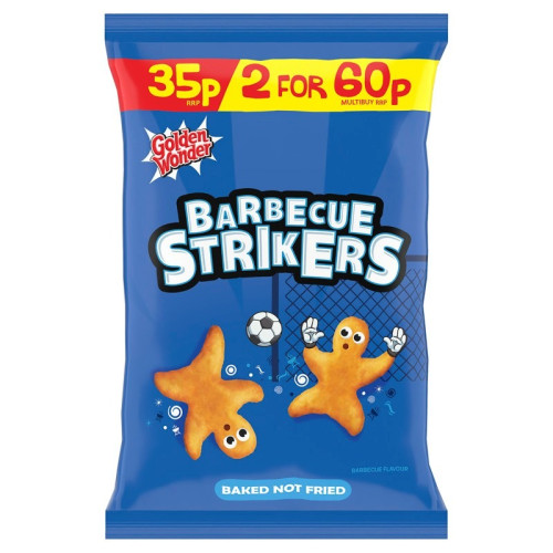 GOLDEN WONDER STRIKERS BARBEQUE CRISPS 1x36x22G PMP &Acirc;&pound;0.35