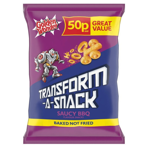 GOLDEN WONDER TRANSFORM-A-SNACK SAUCY BBQ CRISPS 1x30x27G PMP &Acirc;&pound;0.50
