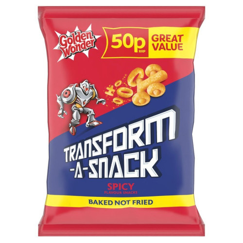 GOLDEN WONDER TRANSFORM-A-SNACK SPICY CRISPS 1x30x27G PMP &Acirc;&pound;0.50