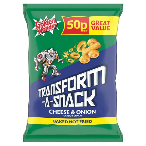 GOLDEN WONDER TRANSFORM-A-SNACK CHEESE & ONION CRISPS 1x30x27G PMP &Acirc;&pound;0.50