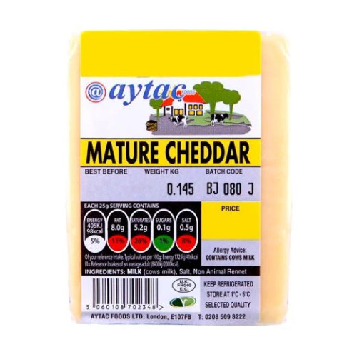 HI GATE MATURE CHEDDAR CHEESE 1x145G PMP &Acirc;&pound;1.65