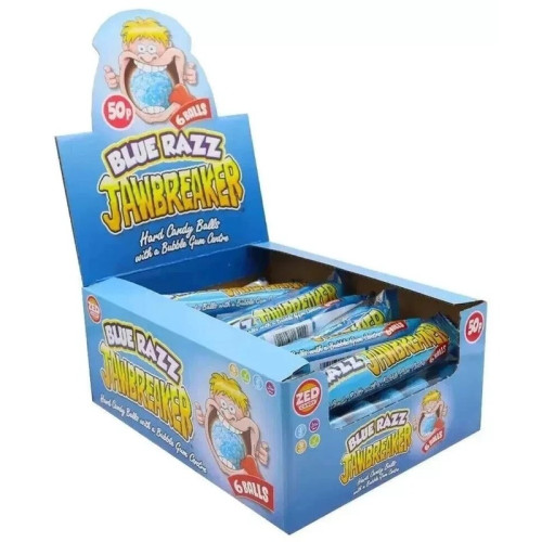 ZED CANDY JAWBREAKER BLUE RAZZ SWEETS 1x24x49.5G PMP &Acirc;&pound;0.5