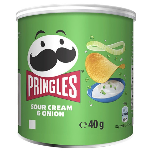 PRINGLES SOUR CREAM & ONION CRISPS 1x12x40G