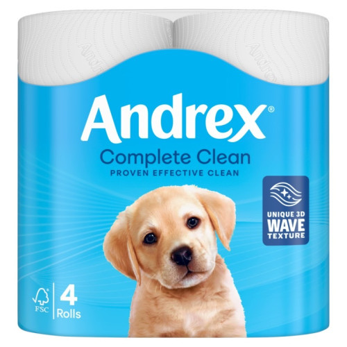 ANDREX CLASSIC CLEAN TOILET TISSUE ROLLS 1x6x4PK PMP &Acirc;&pound;2.99