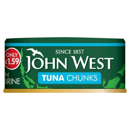 JOHN WEST TUNA CHUNKS IN OIL 1x12x145G PMP &Acirc;&pound;1.59