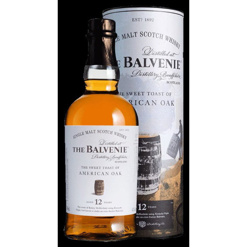 BALVENIE THE SWEET TASTE OF AMERICAN OAK 12 YEAR WHISKY BOTTLE 1x70CL
