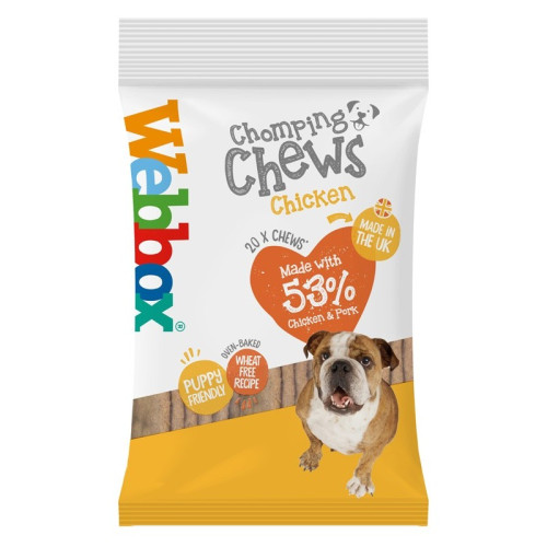WEBBOX CHOMPING CHEWS CHICKEN DOG TREAT 1x10x200G