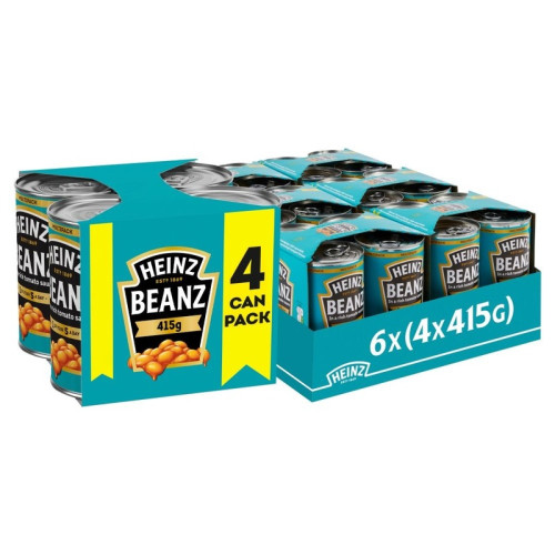 HEINZ BAKED BEANS 4 PACK 1x6x415G PMP &Acirc;&pound;4.49
