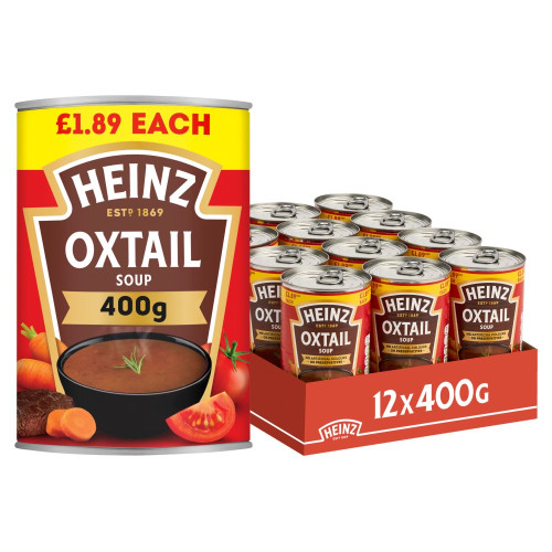 HEINZ OXTAIL SOUP 1x12x400G PMP &Acirc;&pound;1.89