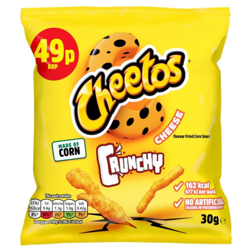 CHEETOS CRUNCH HOT CRISPS 1x30x30G PMP &Acirc;&pound;0.49