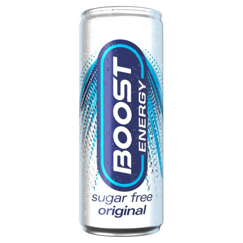BOOST ENERGY SUGAR FREE CAN 1x24x250ML PMP &Acirc;&pound;0.75