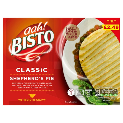 BISTO CLASSIC SHEPHERDS PIE 1x375G PMP &Acirc;&pound;2.49
