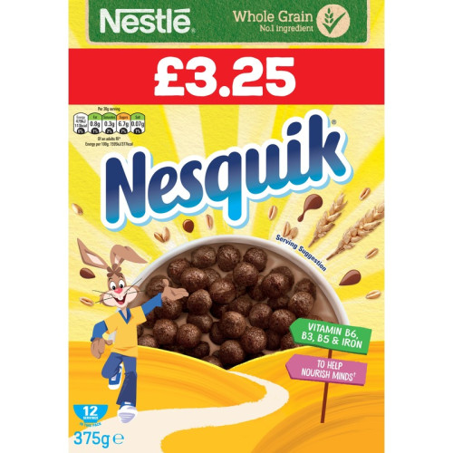 NESTLE NESQUIK CEREAL 1x6x375G PMP &Acirc;&pound;3.25