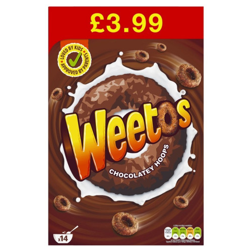 WEETABIX WEETOS CHOCOLATEY HOOPS CEREAL 1x8x420G PMP &Acirc;&pound;3.99