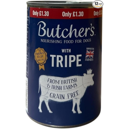 BUTCHERS TRIPE MIX DOG FOOD 1x12x400G PMP &Acirc;&pound;1.3