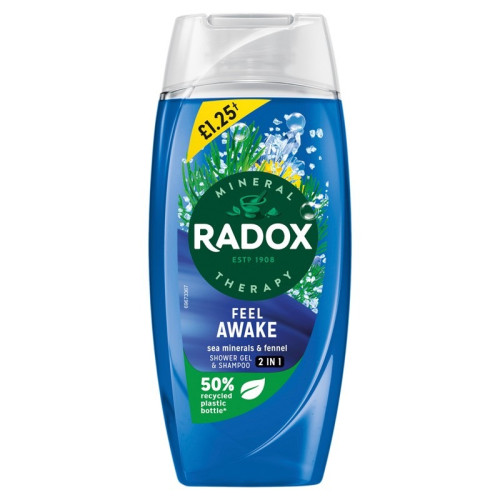 RADOX FEEL AWAKE SHOWER GEL 2 IN 1 1x6x225ML PMP &Acirc;&pound;1.25
