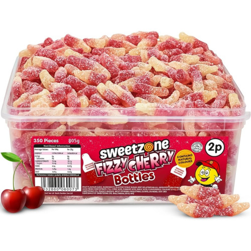SWEETZONE FIZZY CHERRY BOTTLES 1x350x805G PMP &Acirc;&pound;0.02