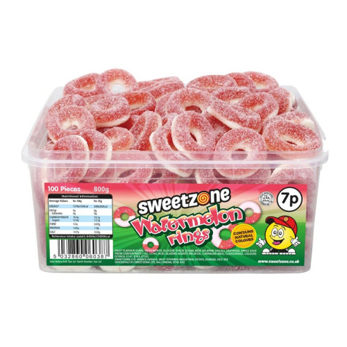 SWEETZONE WATERMELON RINGS 1x100x100s PMP &Acirc;&pound;0.07