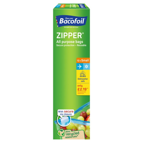 BACO ALL PURPOSE ZIPPER BAG 8x12s PMP &Acirc;&pound;2.19