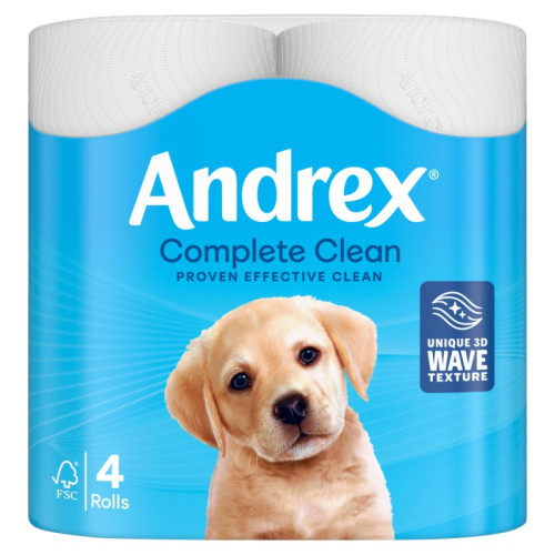 ANDREX GENTLE CLEAN TOILET TISSUE ROLLS 1x6x4PK