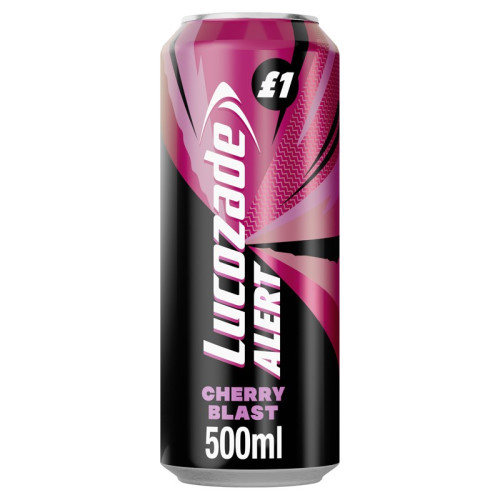LUCOZADE ALERT CHERRY BLAST CAN 1x12x500ML PMP &Acirc;&pound;1