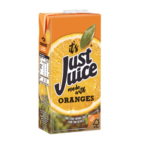 JUST JUICE ORANGE CARTON 1x12x1L