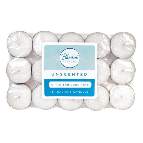 BLOOME WHITE TEALIGHT CANDLES 1x15s