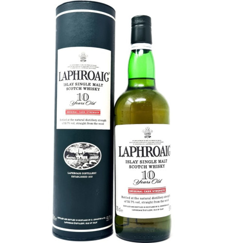 LAPHROAIG CASK STRENGTH SCOTCH WHISKY BOTTLE 1x70CL