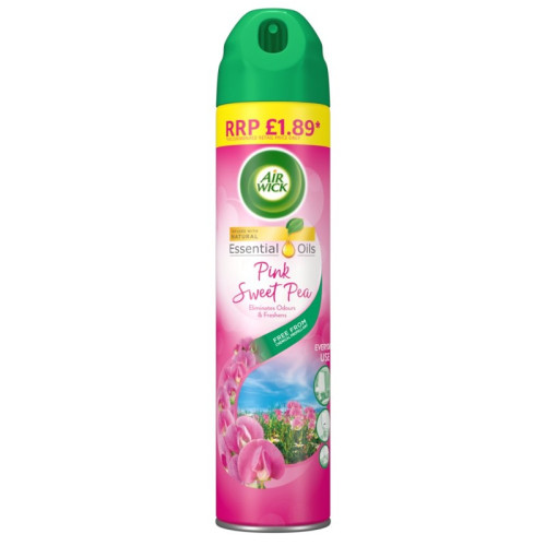 AIRWICK AERO PINK SWEETPEA AIR FRESHNER 1x6x300ML PMP &Acirc;&pound;1.89
