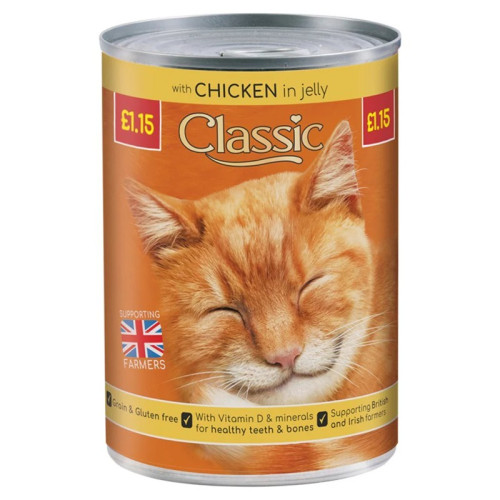 CLASSIC CHICKEN CAT FOOD 1x12x400G PMP &Acirc;&pound;1.15