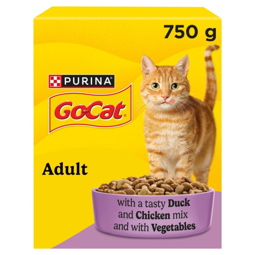 GO-CAT CHICKEN & DUCK DRY CAT FOOD 1x5x750G PMP &Acirc;&pound;2.99