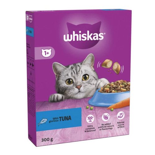 WHISKAS 1+ TUNA DRY CAT FOOD 1x6x300G
