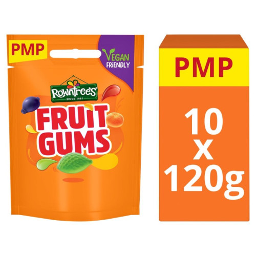 ROWNTREES FRUIT GUM SWEETS BAG 1x10x120G PMP &Acirc;&pound;1.25