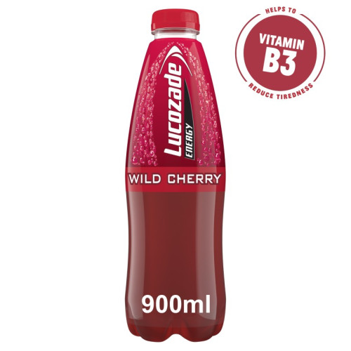 LUCOZADE ENERGY WILD CHERRY BOTTLE 1x12x900ML PMP &Acirc;&pound;2