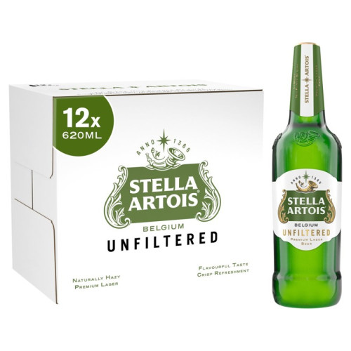STELLA ARTOIS UNFILTERED LAGER BOTTLE 1x12x620ML