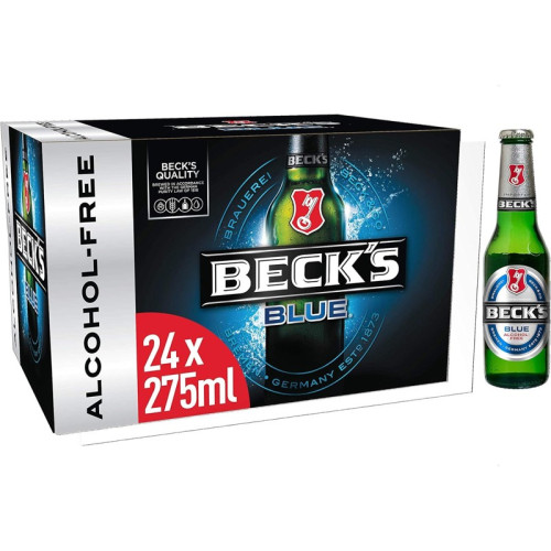 BECKS BLUE ALCOHOL FREE LAGER BEER 1x24x275ML