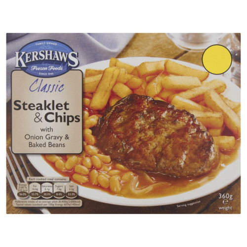 KERSHAWS STEAKLET & CHIPS 1x400G PMP &Acirc;&pound;2.75