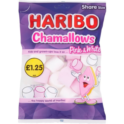HARIBO CHAMALLOWS OINK & WHITE MARSHMALLOWS 1x12x140G PMP &Acirc;&pound;1.25