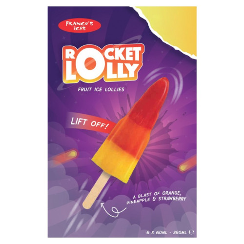 FRANCOS ICE ROCKET ICE LOLLIES 6 PACK 1x6s PMP &Acirc;&pound;2