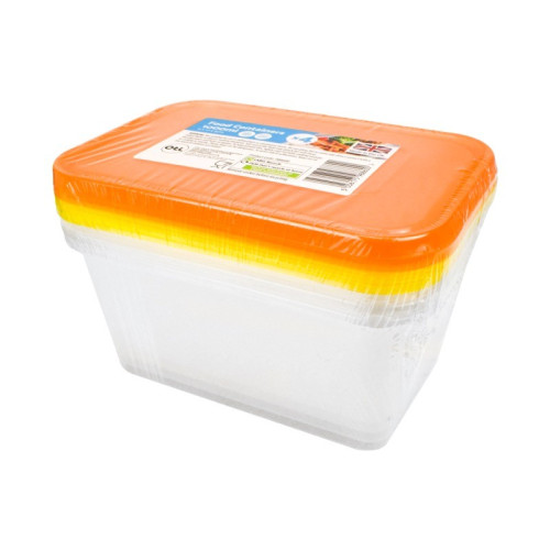PLASTIC FOOD CONTAINER 4 PACK 1x4s