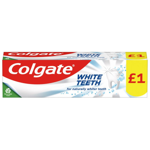 COLGATE WHITE TOOTHPASTE 1x12x75ML PMP &Acirc;&pound;1