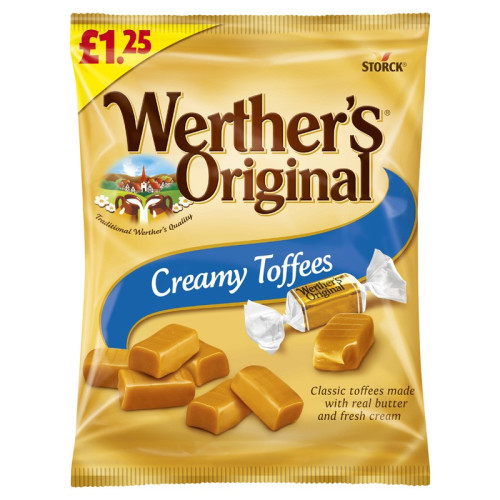 WERTHERS ORIGINAL CREAM TOFFEES 1x12x110G PMP &Acirc;&pound;1.25