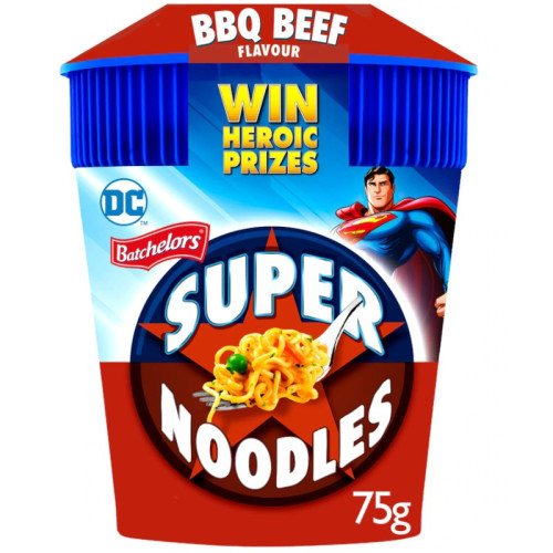 BATCHELORS SUPER NOODLE BBQ BEEF 1x8x75G PMP &Acirc;&pound;0.99