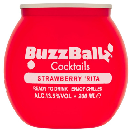 BUZZBALLZ STRAWBERRY RITA READY TO DRINK CAN 1x12x200ML