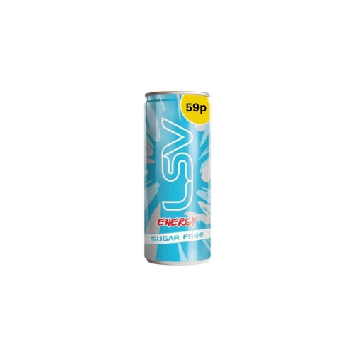 LSV ENERGY SUGAR FREE CAN 1x24x250ML PMP &Acirc;&pound;0.59